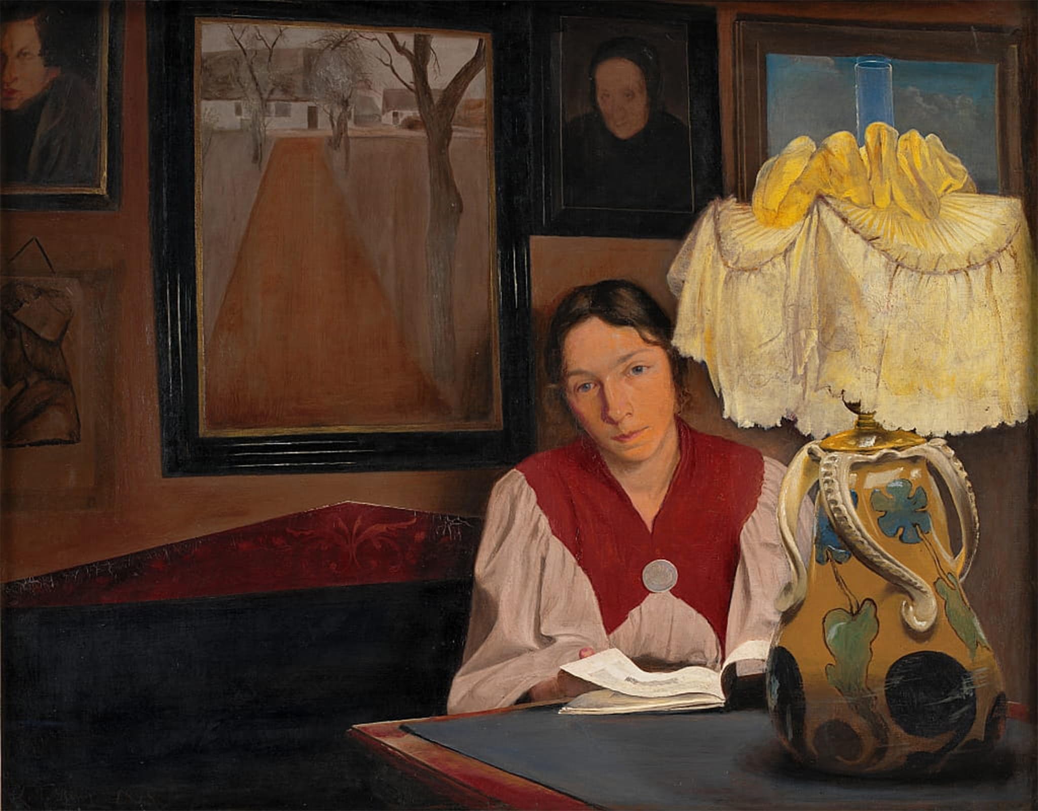 SERENDIPITP Aesthetic Poster Photo Wall Print Retro Picture the Artist's Wife by Laurits Andersen Ring Modern Wall Artwork for Home Decor 60x90cm