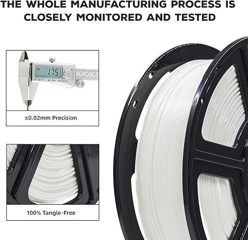 Miniatura 3 de Flashforge Filamento para impresora 3D de 0.07pulgadas  1.75 mm, filamentos para impresora 3D, 2.2libras (1 Kg.), precisión dimensional de carrete