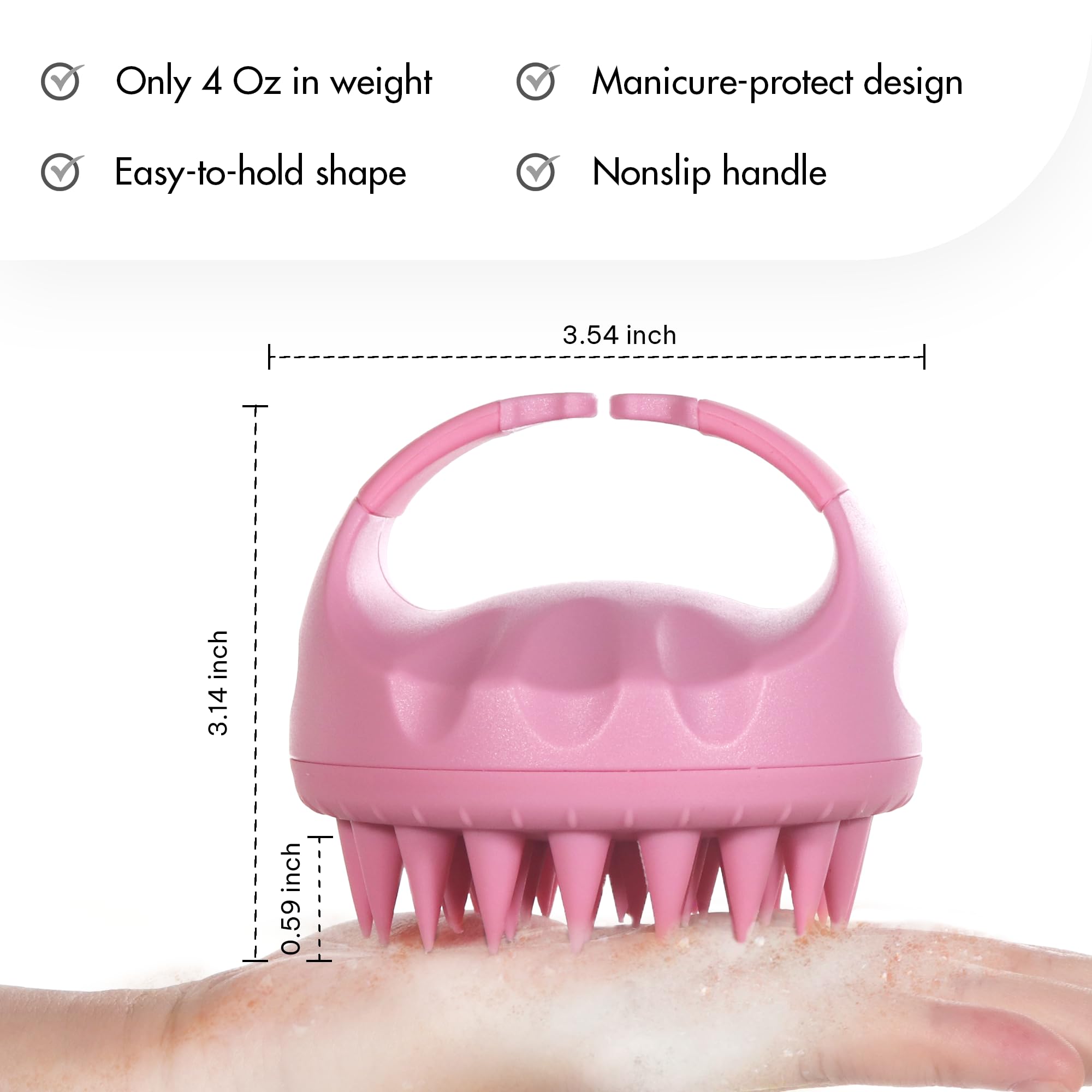 WIGI Masajeador de cuero cabelludo con juego de regalo, limpiador de cuero cabelludo para el crecimiento del cabello y la eliminación de la caspa, cepillo de champú con cerdas de silicona suave
