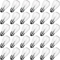 Vista 8 de Bombillas incandescentes Edison S14, bombillas de vidrio transparente vintage de 11 W con base de tornillo mediano E26, bombillas de repuesto