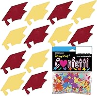 Vista 27 de Confeti Grad Cap Negro, Púrpura Combo - 2 bolsas de media onza (1 oz) (8400/8412)