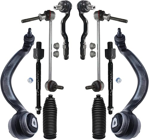 Miniatura 238 de Detroit Axle - Kit de suspensión frontal de 10 piezas para Chevy Trailblazer EXT GMC Envoy XL XUV Buick Rainier Isuzu Ascender Olds Bravada, brazos