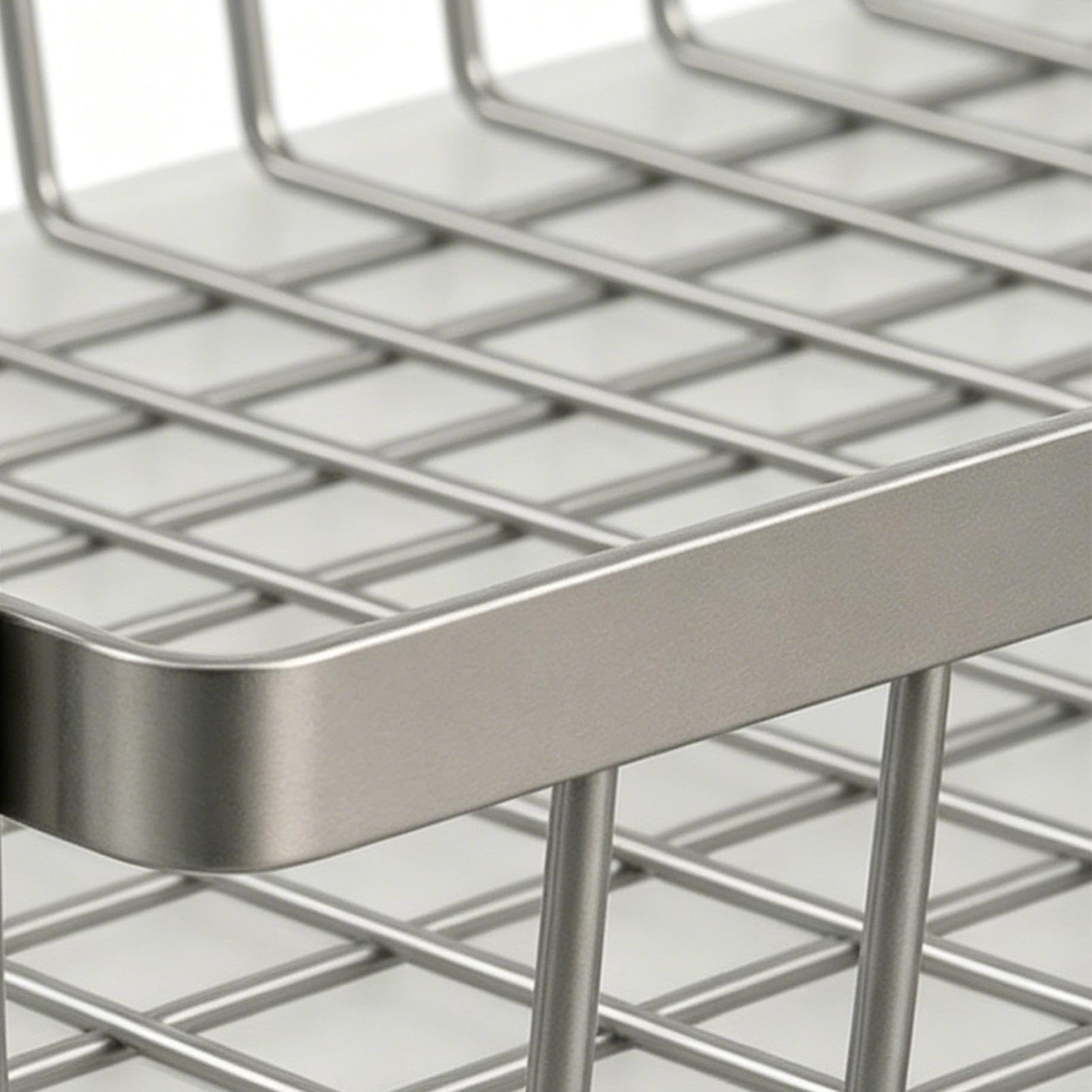 Portabicchieri per Asciugatura da Banco Scaffale in Acciaio a Due | Con Vassoio Scolatoio Antiumidità Contenitore Portaspezie da Cucina per stoviglie, , bottiglie, scrivania, camera da