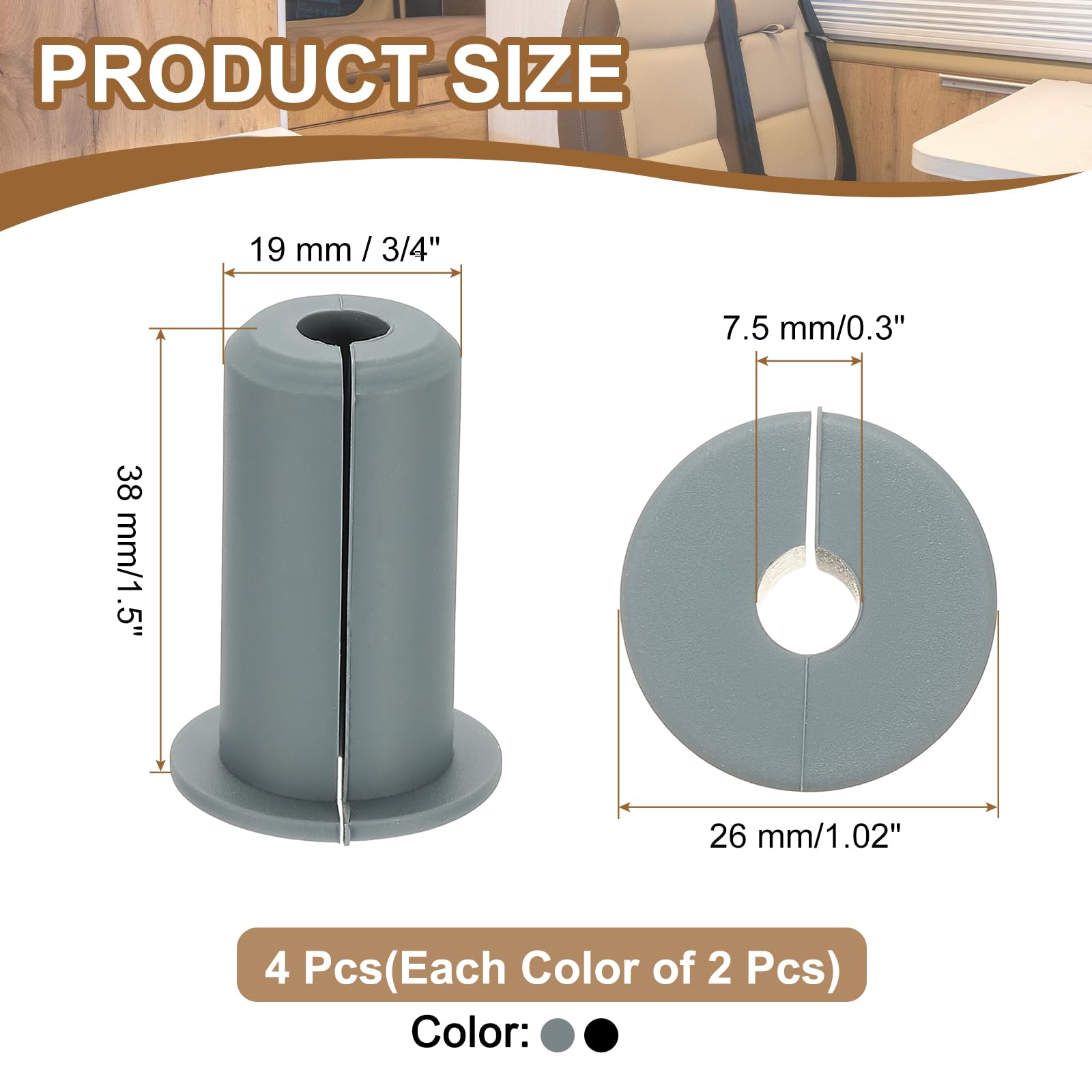 PATIKIL Wall Grommets for Cables 3/4" - Image 2