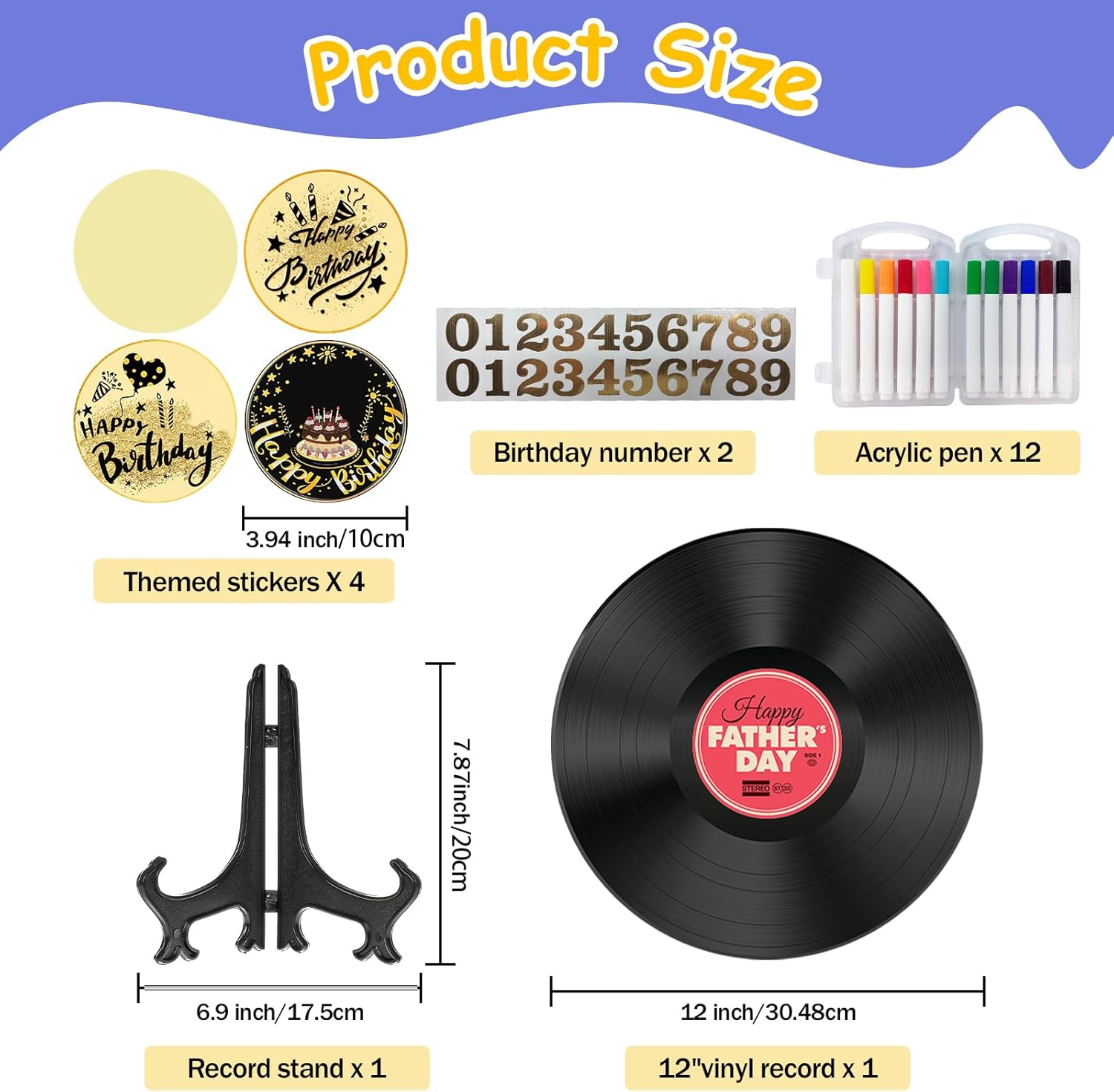 Vinyl Record Happy Birthday Guest Book,DIY Vinyl Record Decorations, Unique Decoration or Gift for Vinyl Record Lovers. - Image 3