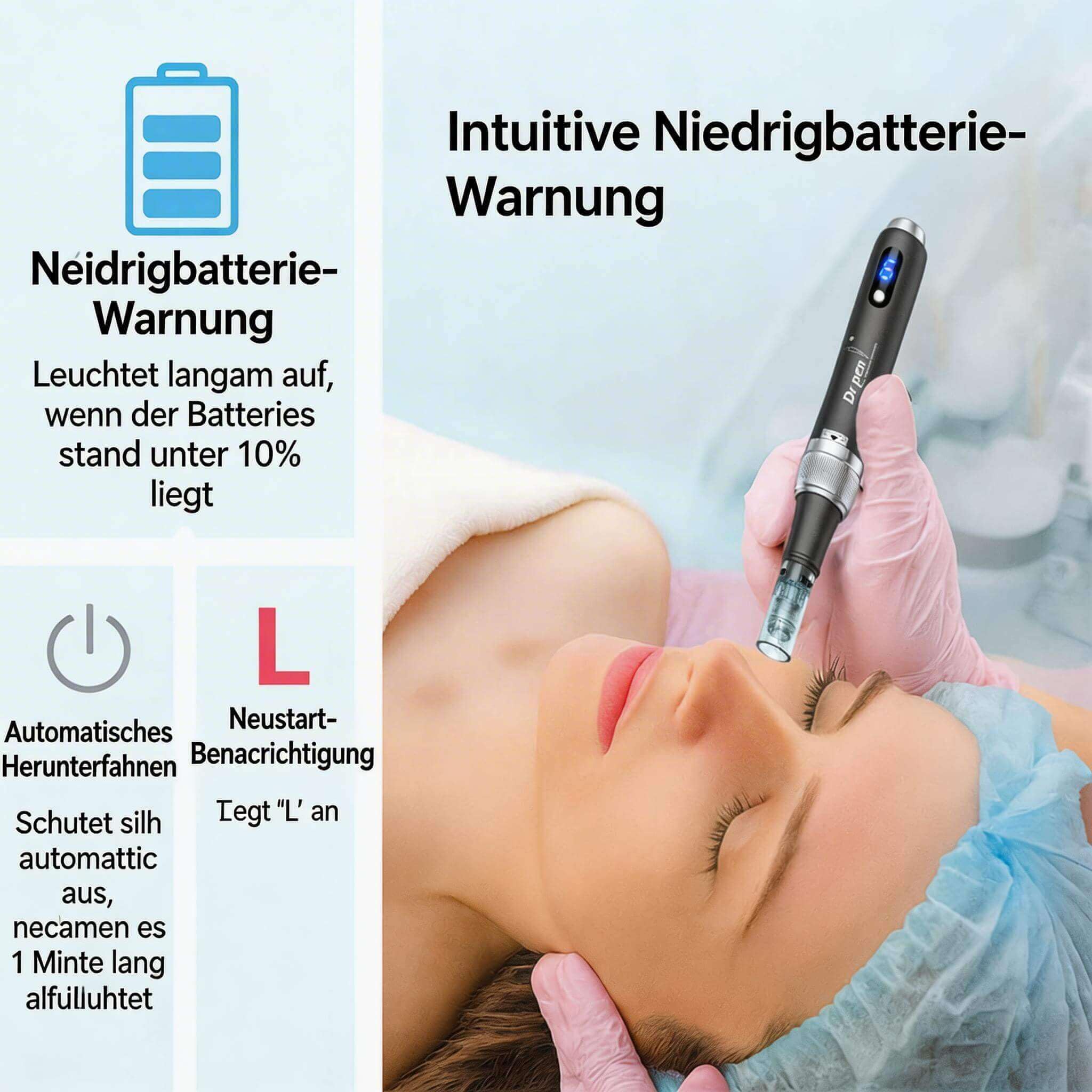 Dr. pen Ultima M7S - Penna per la cura della pelle, colore nero, senza fili e ricaricabile, con display digitale, 6 livelli, 0-2,5 mm, set con 28 cartucce di ricambio (12 × 16 pin + 10 × 36 pin + 6