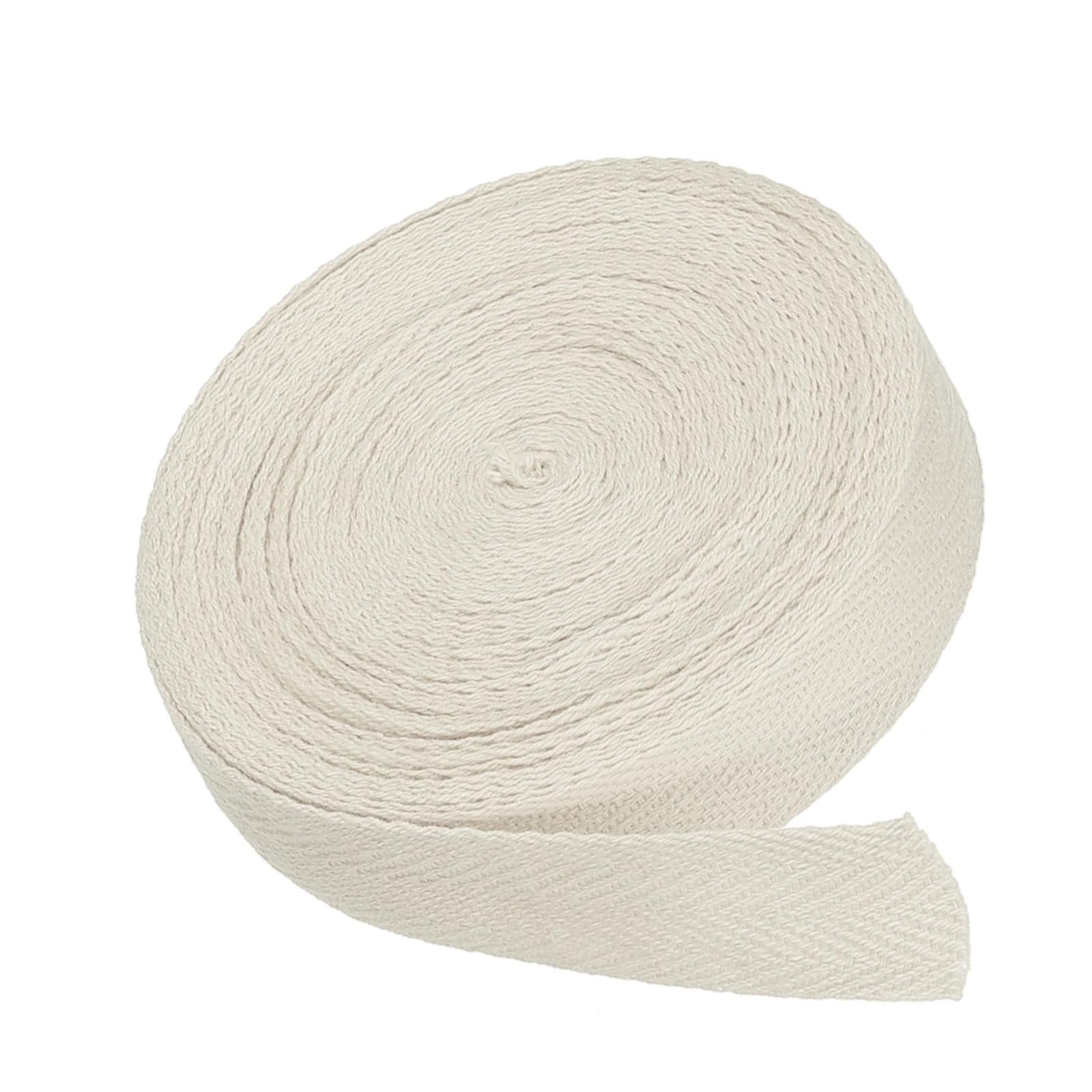 MACHSWON Cotton Twill Tape 3/4 Inch 10 Yards Cotton Ribbon Bias Binding Tape Herringbone Webbing Trim for Sewing Gift Wrapping Craft DIY Apricot
