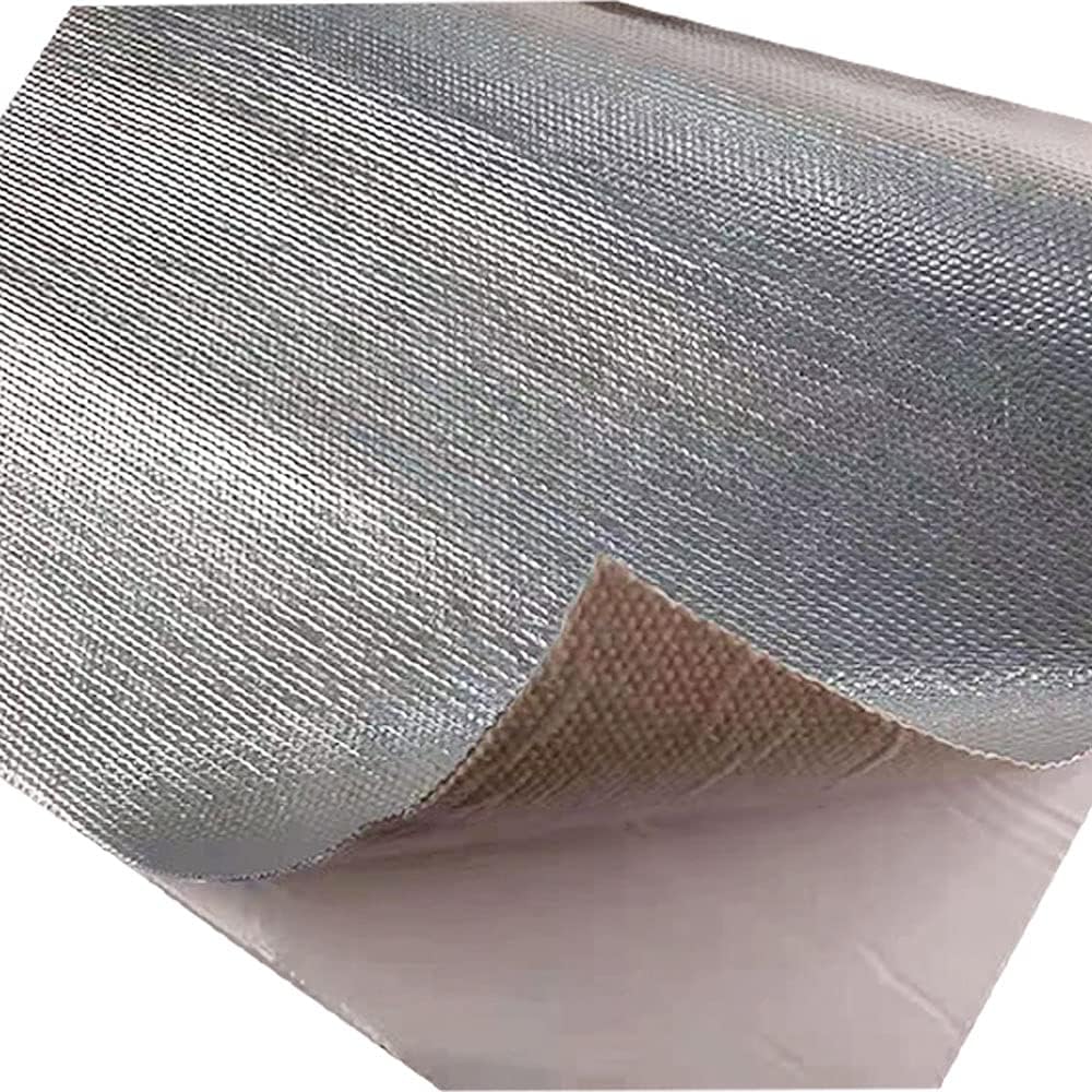 Aluminum Backed Aluminized Self Adhesive 12'' X 48’',Fiberglass Thermal Insulation Material High Temp Protection
