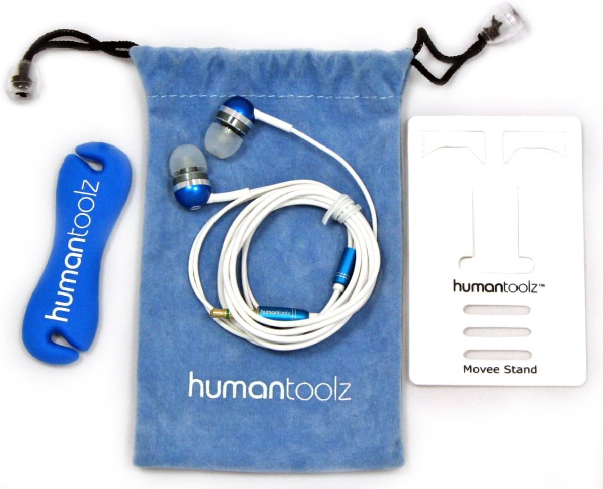Human Toolz Sound Budz XST In-Ear Sound Isolating Headphones with Mic Bundle (Blue)