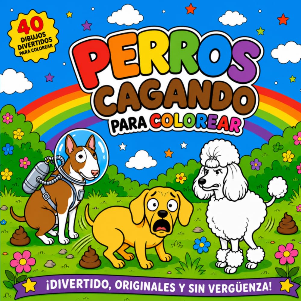 Perros cagando para colorear: 40 dibujos de perros cagando para colorear niños, niñas, adultos… ¡todo el mundo!