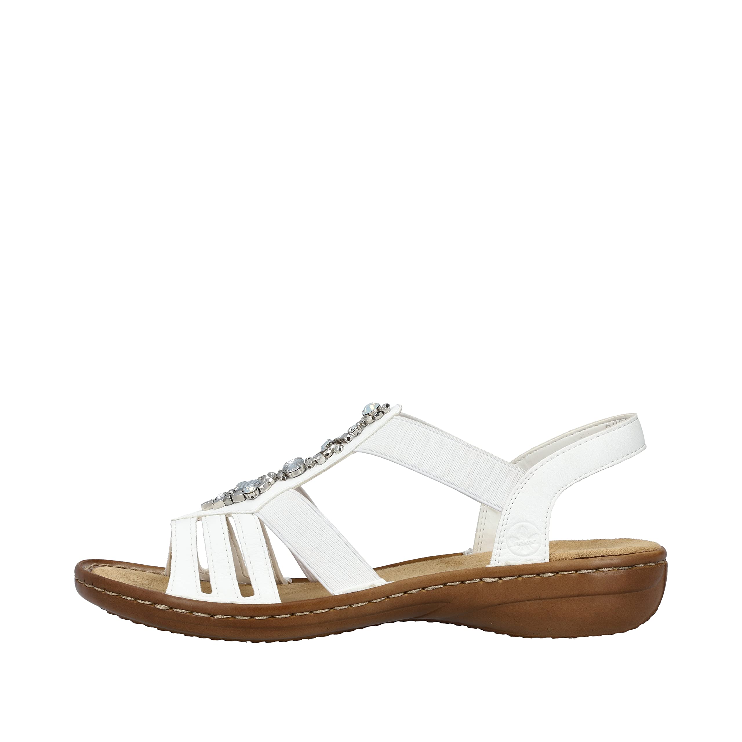 Rieker 60839-80 Damen Sandale Synthetik weiß