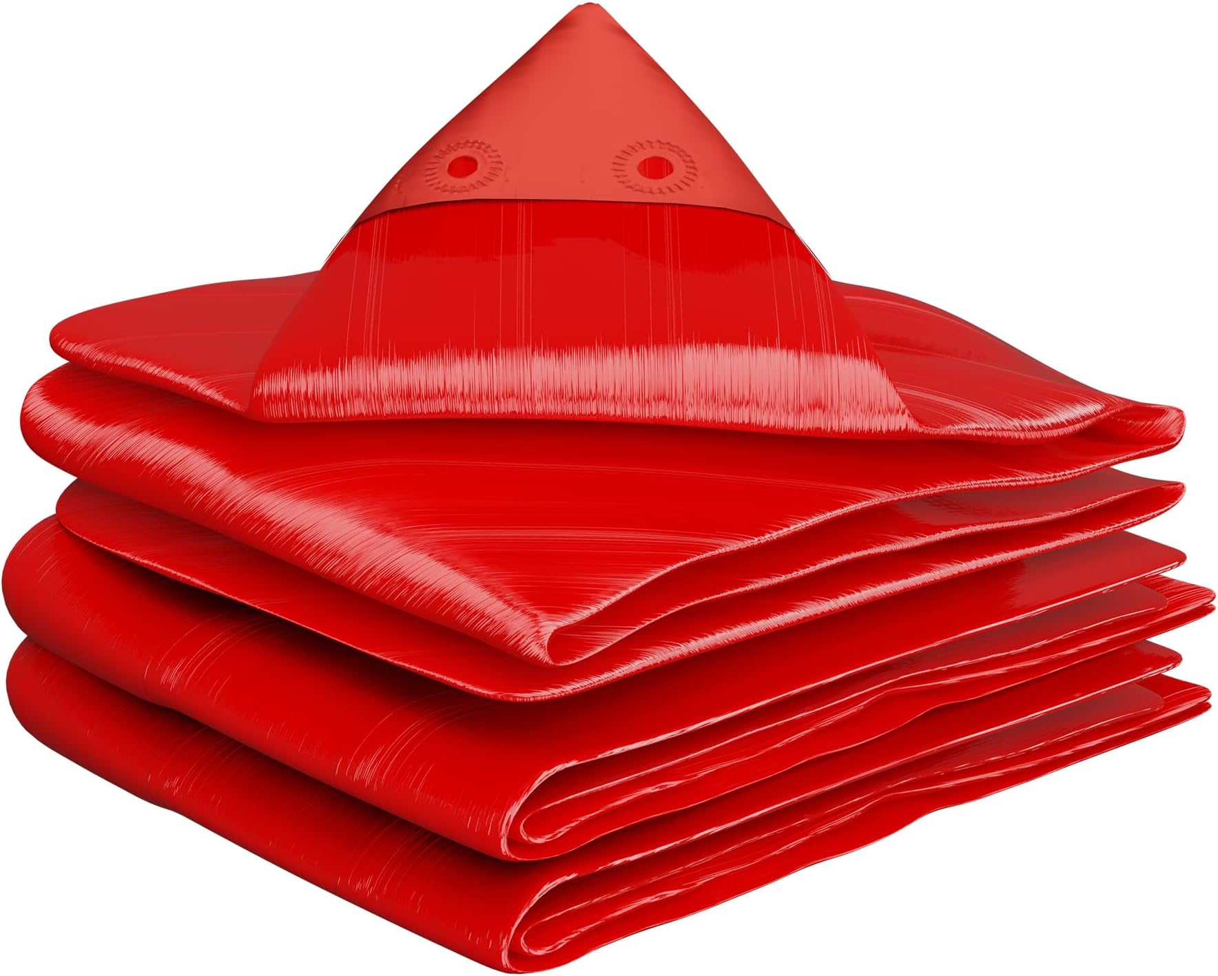 Kuber Industries Tirpal | 6x6 Feet | Waterproof Tarpaulin Sheet | 120 GSM Tadpatri | Tharpai | Eco-Friendly Tent Tirpal | Thadika | Thappi | Tarp | Lightweight Premium Tirpal | Red