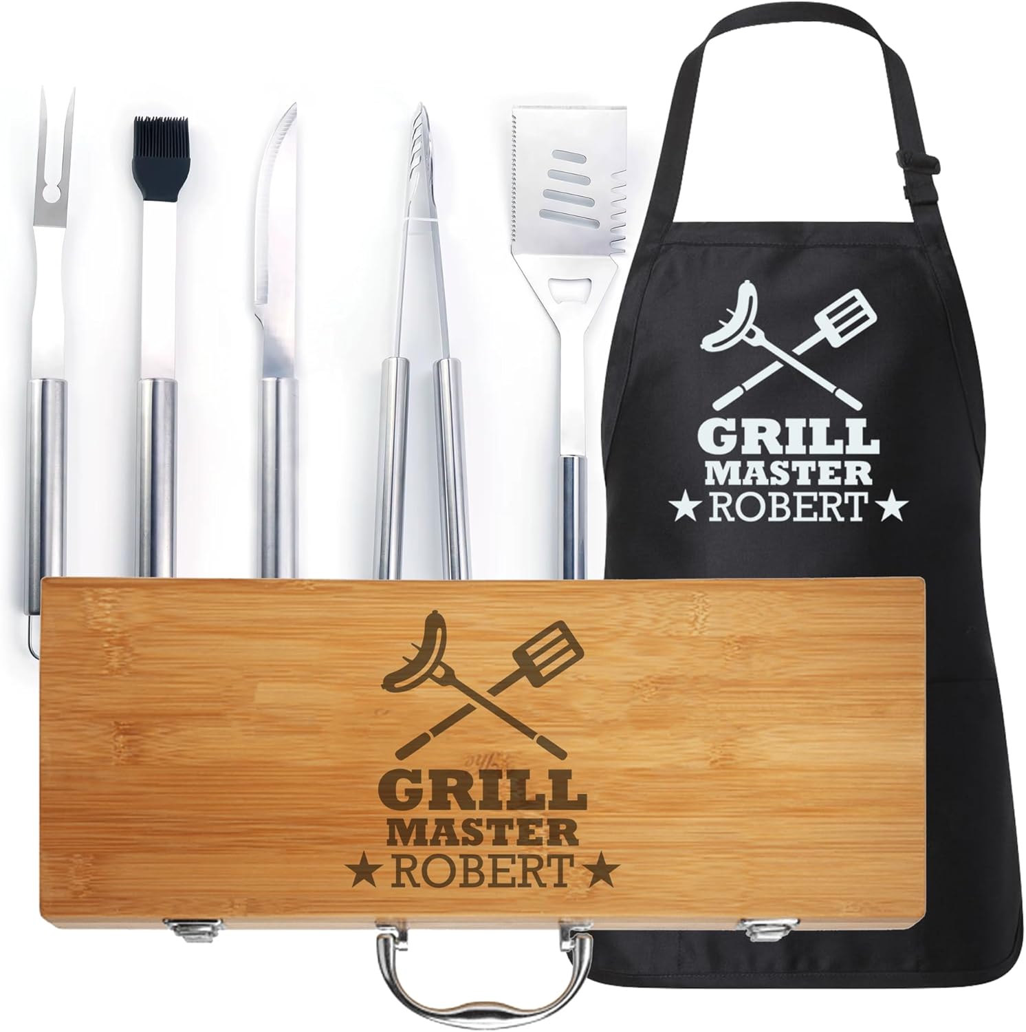 Personalized BBQ Tool Set for Dads (Grill Father)