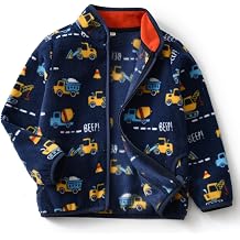 Toddler Boys Girls Fleece Jacket Lightweight Fall Spring 2-12 Years