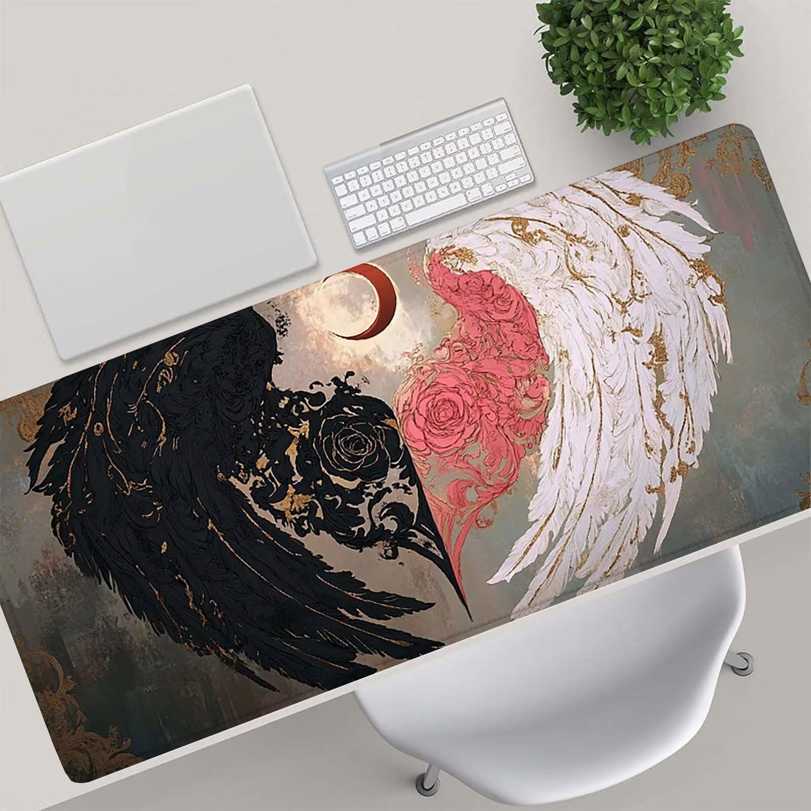 Tappetino Mouse Gaming, 1200x600mm Tappetino Mouse XXL Retro 0c0-232 | Mouse Pad Grande, Ottimizzato per i Sensori da Gioco, Migliora Precisione e Velocità, per Mac e PC, ala