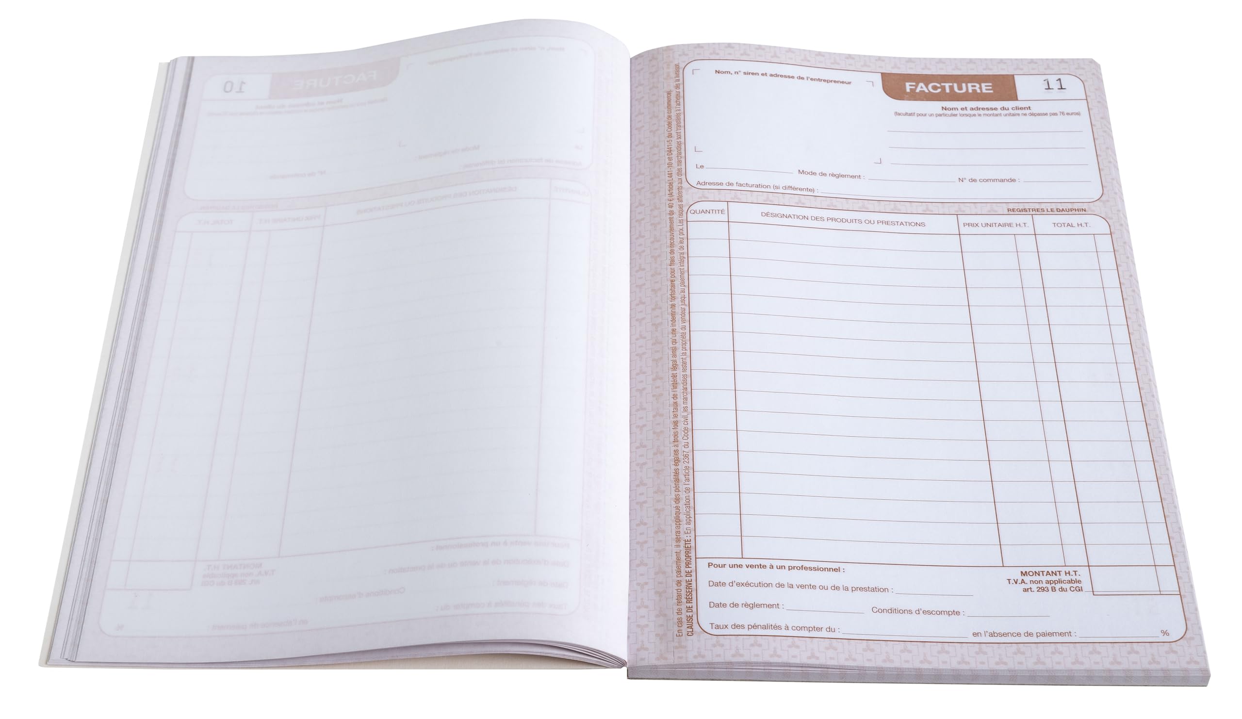 Manifolds Livraisons Le Dauphin - Lot De 5, Papier Autocopiant Triplicata