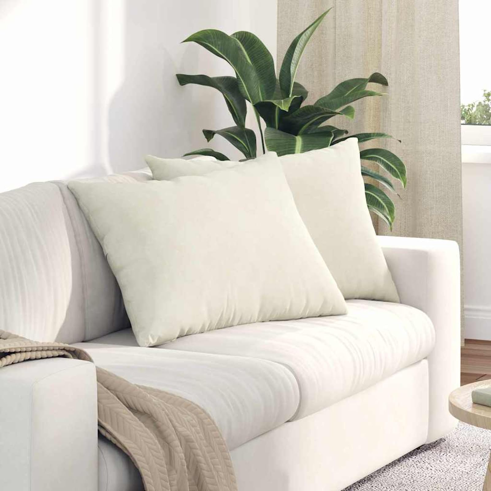 Coussins canapé Gecheer en velours côtelé de style minimaliste