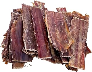 Beef Esophagus Chips for Dogs - Beef Jerky Dog CHEW Treats - (6 INCH 35 Pack Approx. 448 Grams) - Single Ingredient Beef Esophagus - 100% Natural - Rich in GLUCOSAMINE and CHONDROITIN