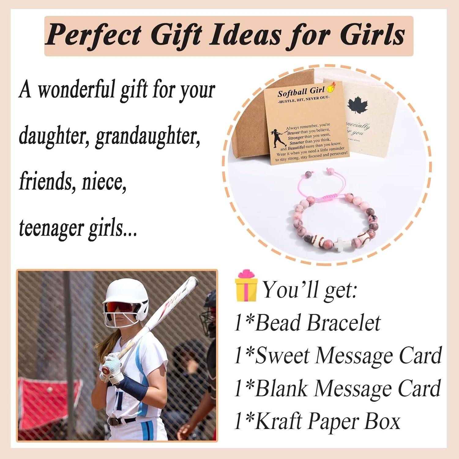 Softball Volleyball Basketball Soccer Gifts for Girls Bracelets for Teen Girls Team Gifts Birthday/Christmas/Graduation Gifts - Image 6