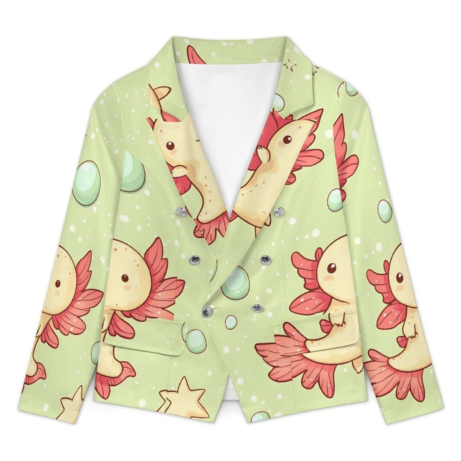 Simpatico modello Axolotls Casual Blazer da donna leggero abiti giacca cappotti per viaggi eventi uso quotidiano