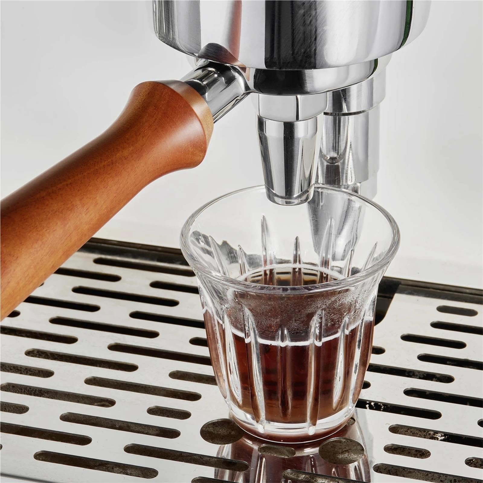 Porte-filtre Pour Machine À Café, Avec Manche En Bois Et Costume, Panier Filtrant De 58mm