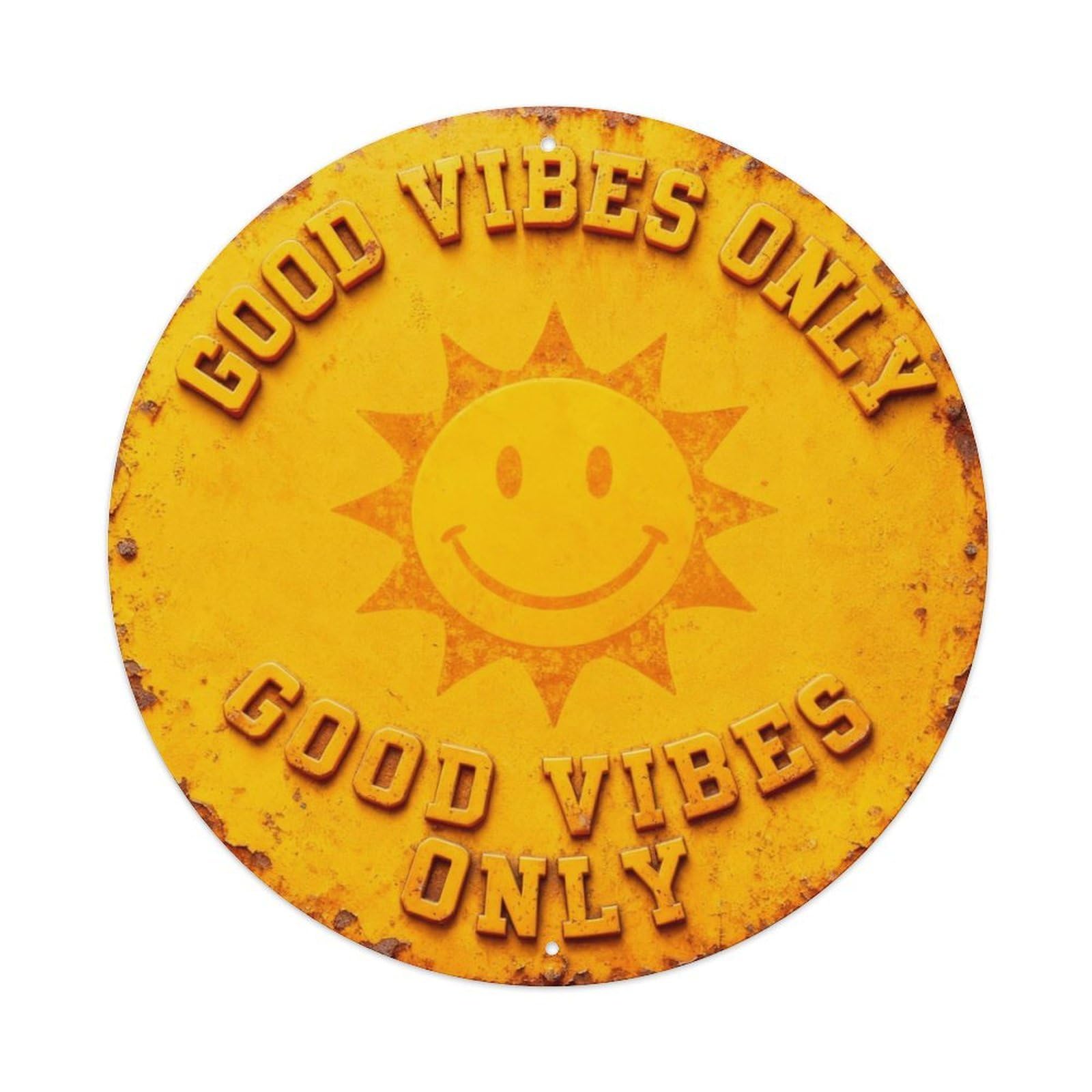 Good Vibes Only Metal Tin Sign Plaque