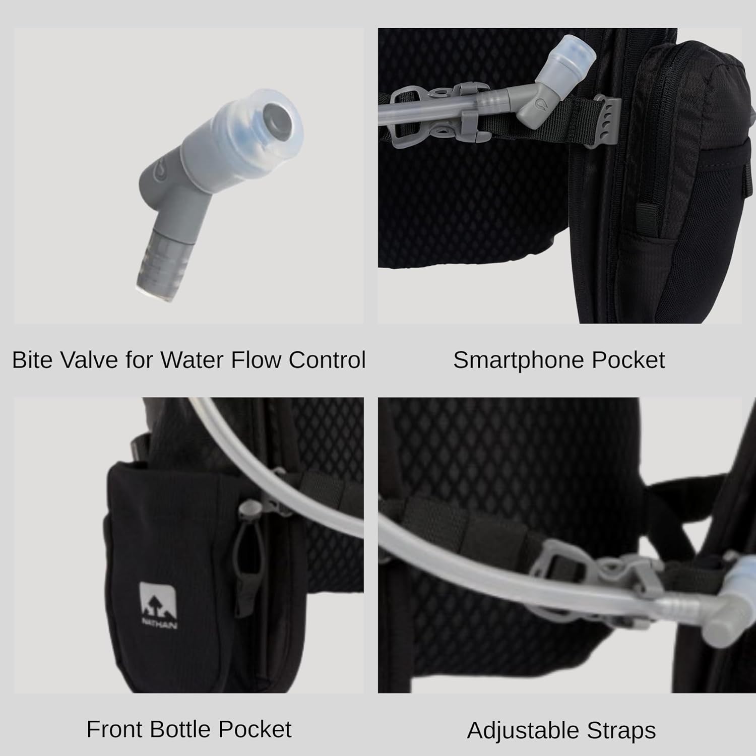 Nathan Hydration Vest with 2 Liter Bladder Included, Running Vest for Men and Women, Running Backpack w/ Smartphone Pocket, One Size Fits Most