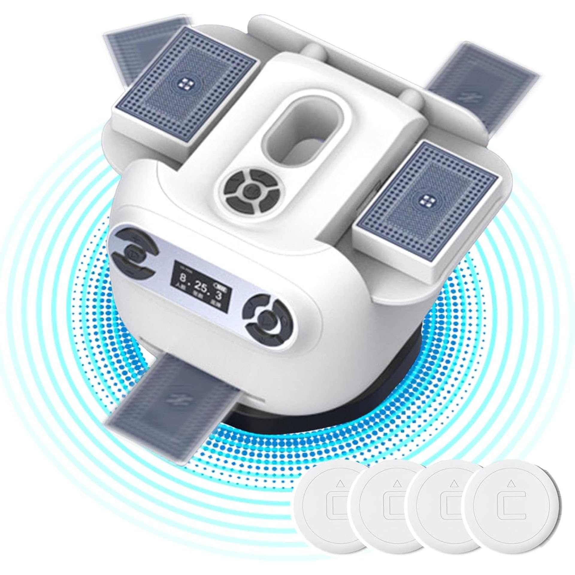 Mischia Carte Automatico con 4 Telecomandi Wireless, Distribuzione a 360°/180°/90°, Ricaricabile Carte da Burraco, 1-2 Mazzi, Distributore Carte da Gioco per Poker, Uno, Fase 10, Ramino