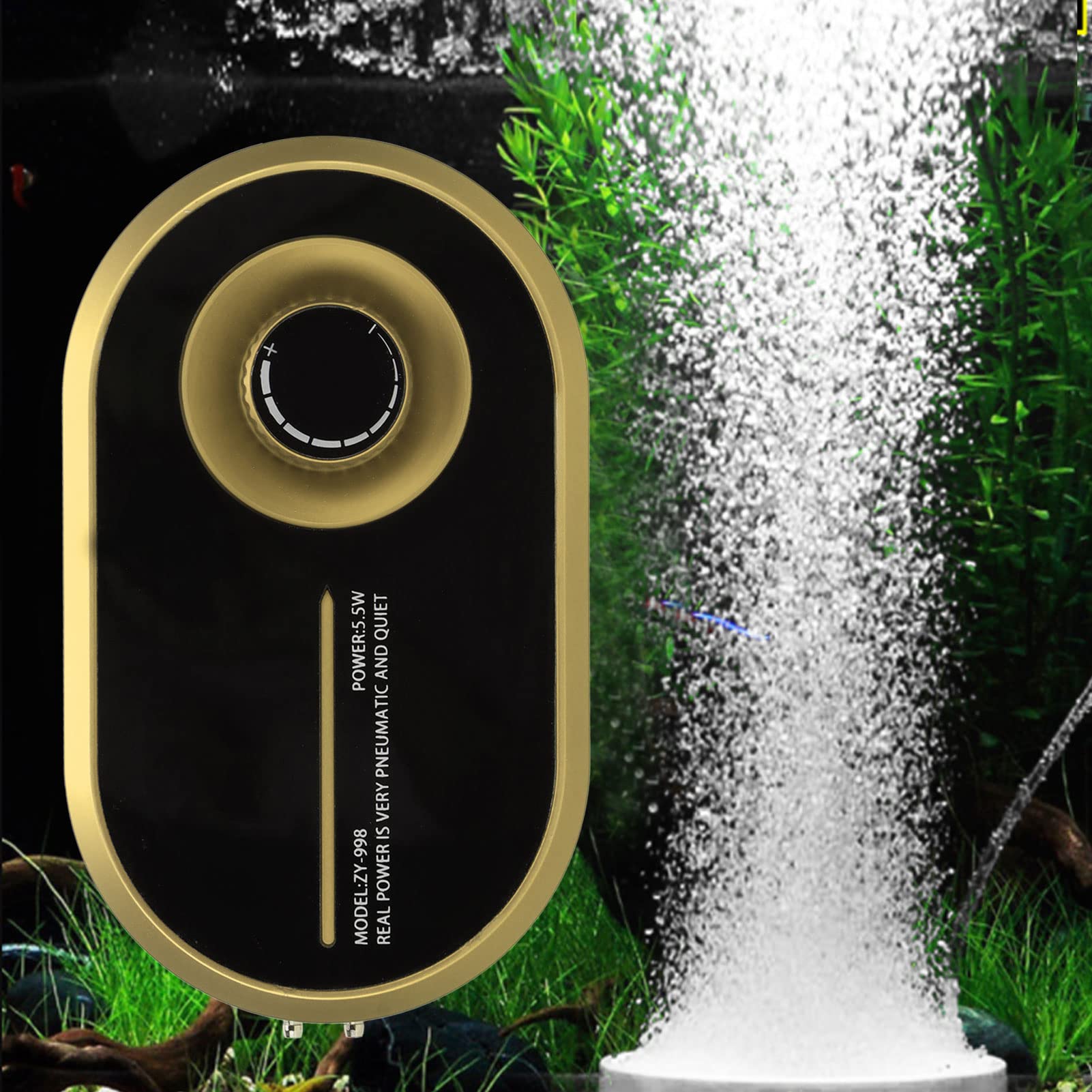 Aquarium-Sauerstoffpumpe, Tragbare Großvolumige Aquarium-Luftpumpe, Extrem Leise Zum Angeln (EU-Stecker 220V)
