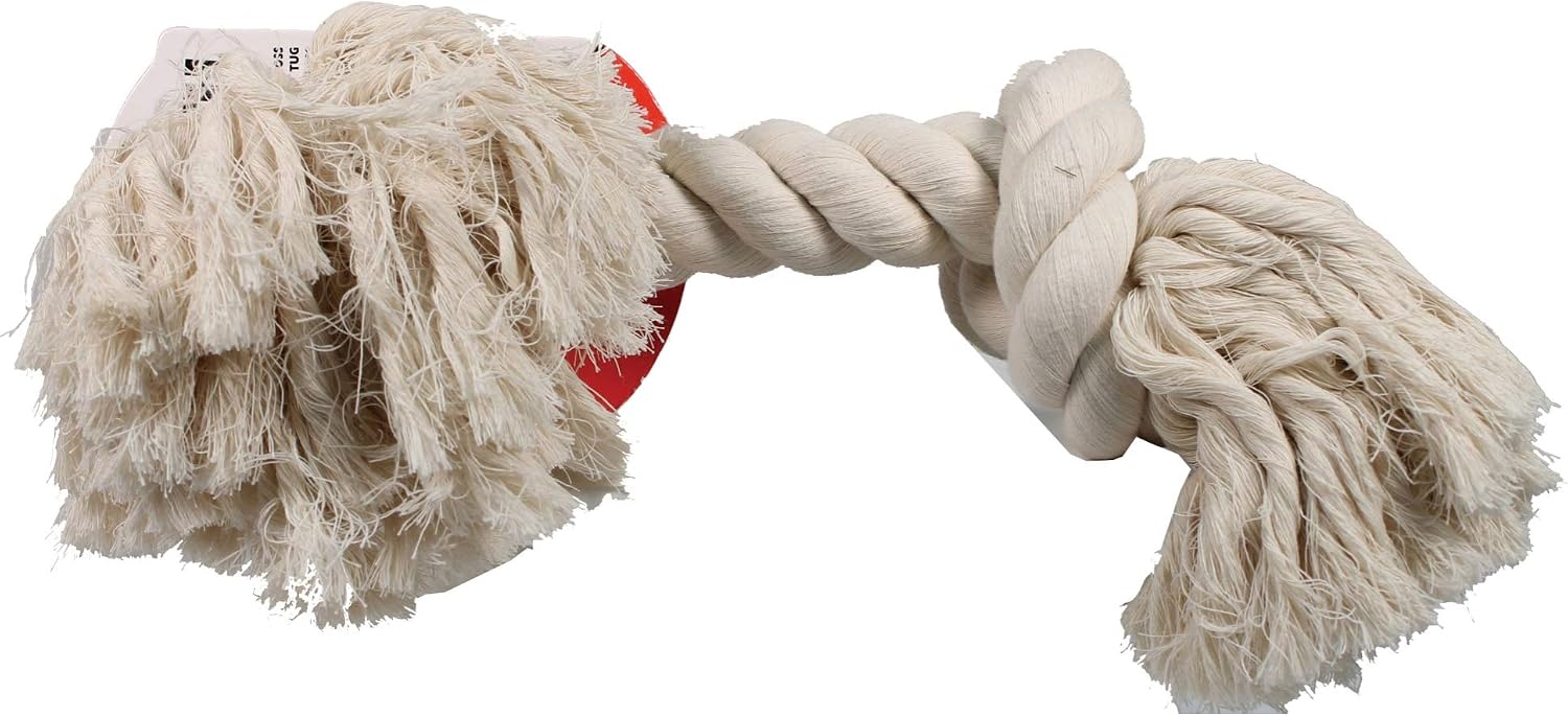 Flossy Chews 100-Percent Cotton White 3-Knot Rope Tug, X-Large, 36-Inch