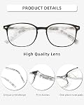 JM Reading Glasses for Women with Spring Hinge Square Reader Glasses Ladies | One Piece Nose Pads,Mix Color