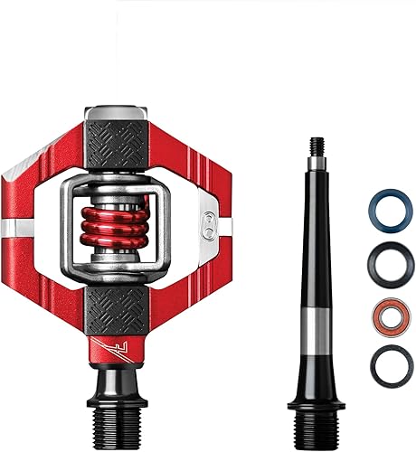 Vista 49 de Crankbrothers Candy Clip-In MTB Bike Pedal – Gravel/XC/Trail Pedal de bicicleta ligero, entrada de 4 lados, flotador personalizable, rodamientos Rojo