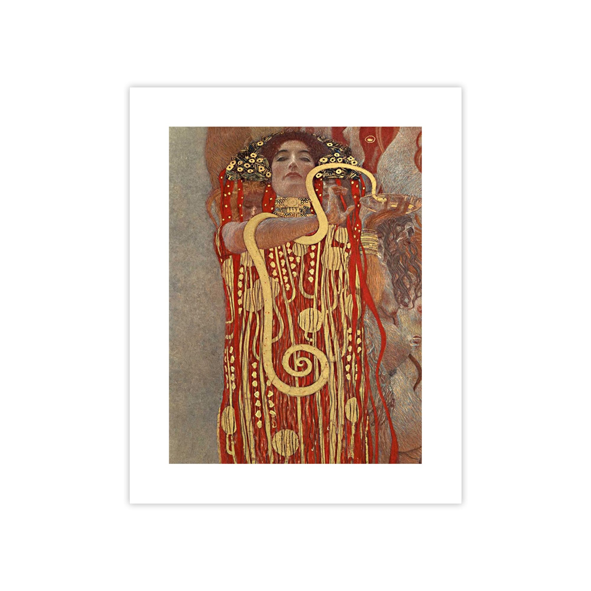 Poster Gustav Klimt Medicina impression papier 100x75 cm grand format