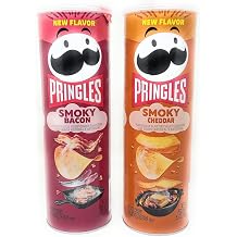Pringles Potato Chips Flavor Pairing Variety Set 5.5oz - 2 cans Smoky Bacon & Smoky Cheddar