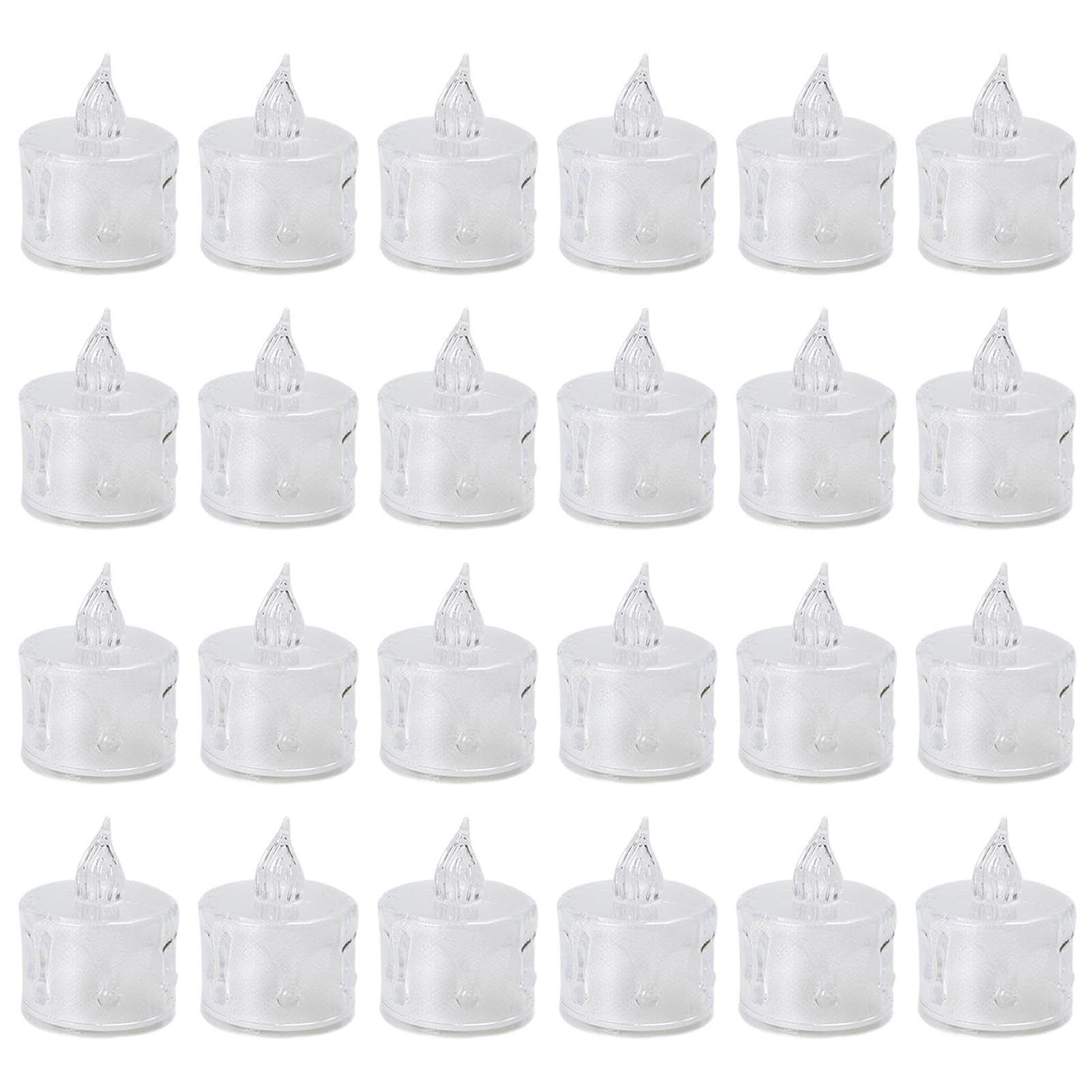 Velas LED intermitentes de cristal pack de 24 lámparas pequeñas de mesa 8