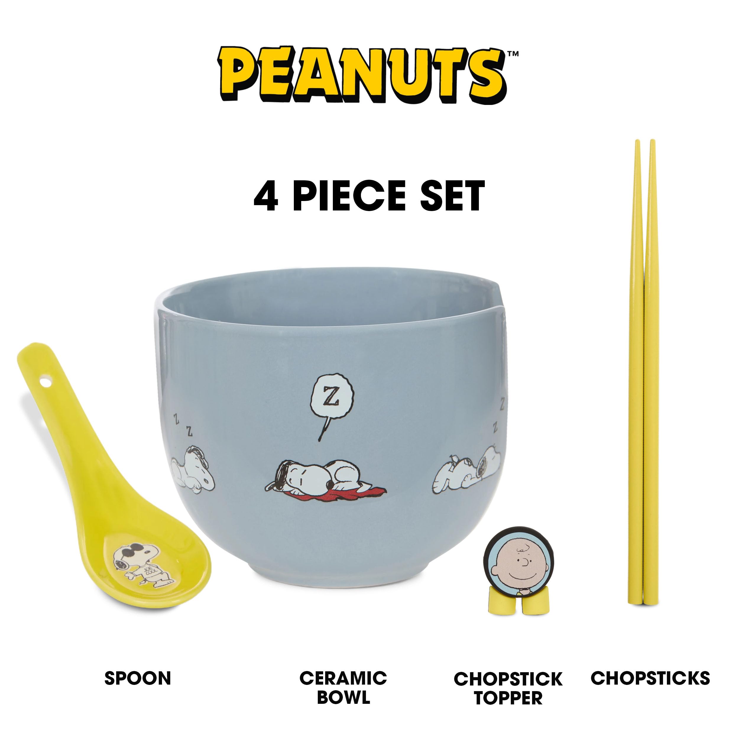 Amazon.com: Culture Fly Peanuts Snoopy Microwave Ramen Bowl Set