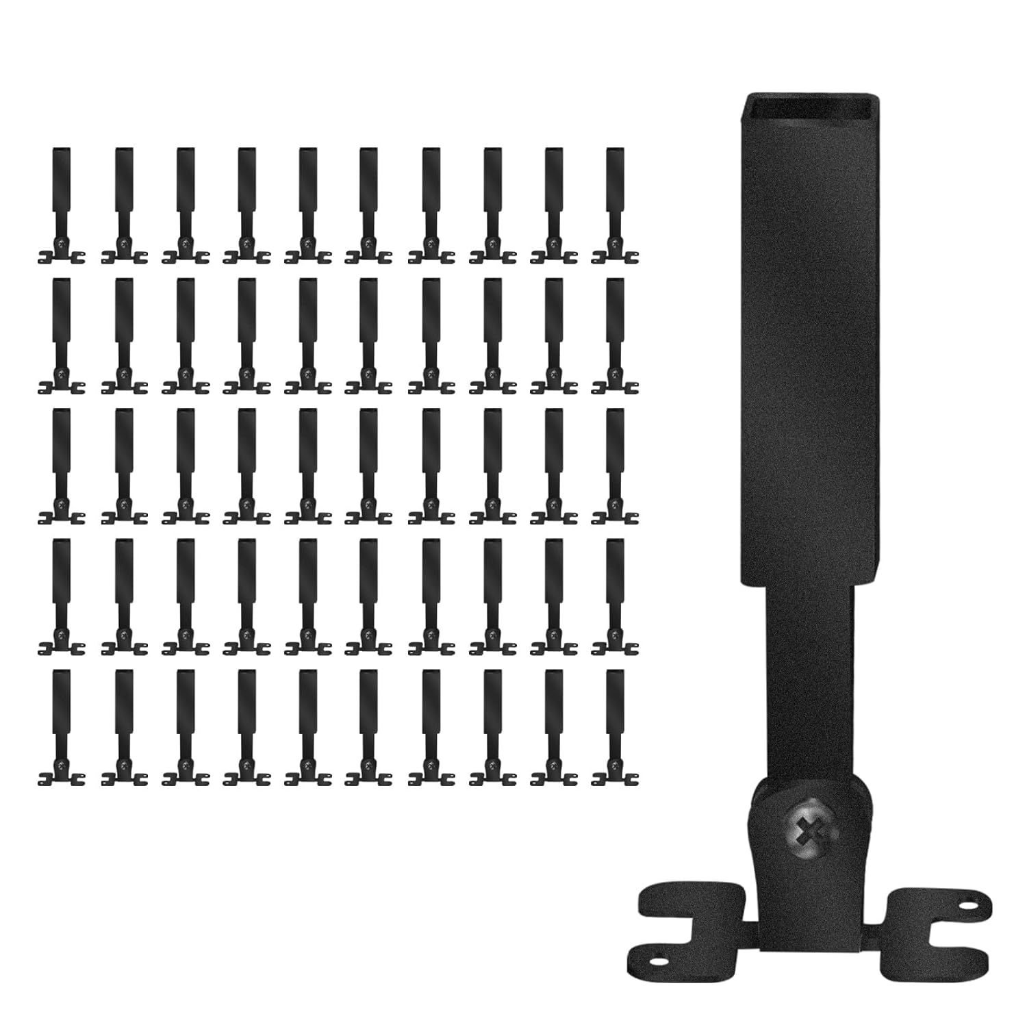 Angle Adjustable Connectors,Baluster Swivel Connectors with Screw for Installation of 1/2" Square Balusters balusters for Staircase Interior 50Pack