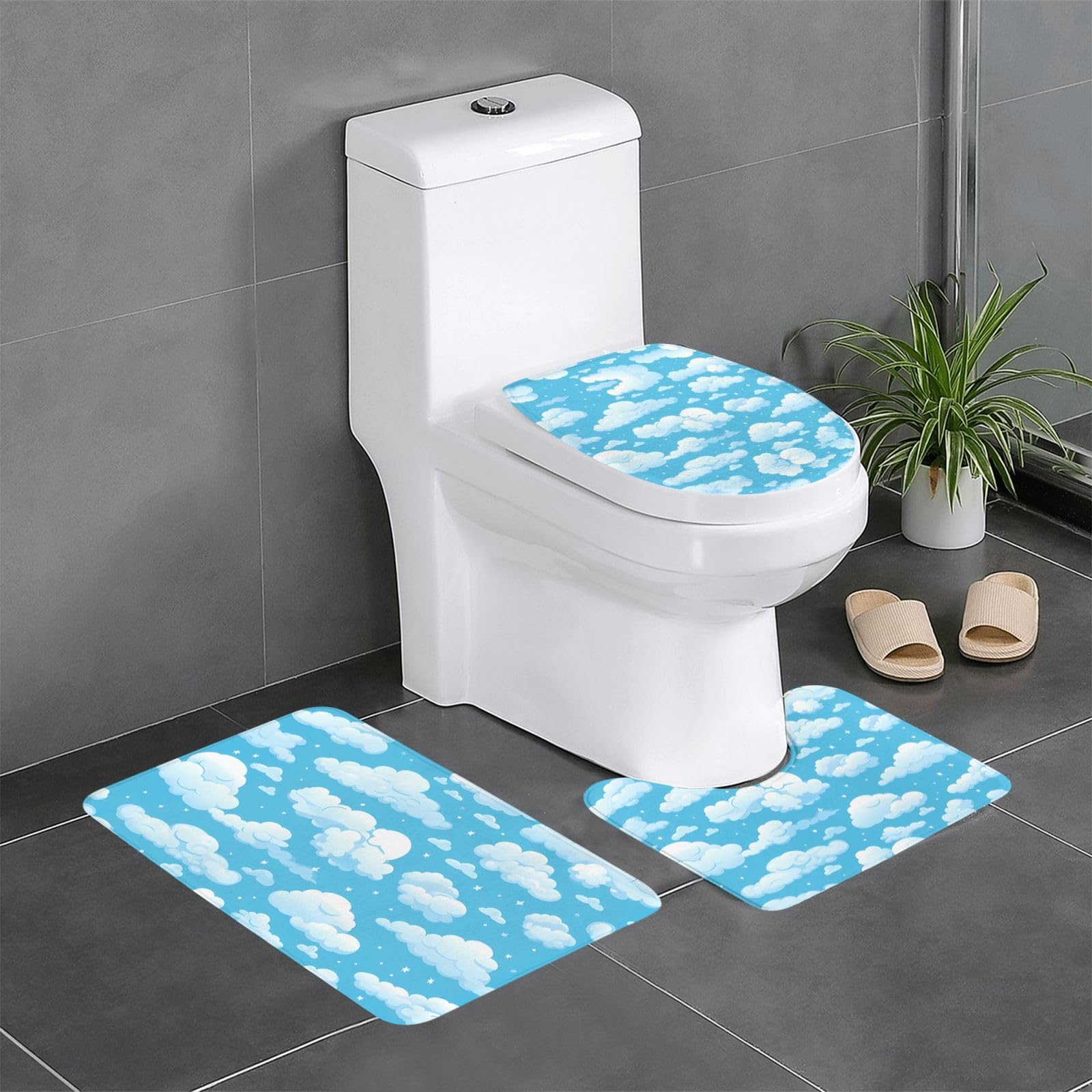 Tapis de salle de bain imprimés nuage pour une ambiance douce et sereine chez soi