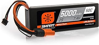 Spektrum 7.4V 5000mAh 2S 50C Smart Hardcase LiPo Battery: IC5, SPMX50002S50H5