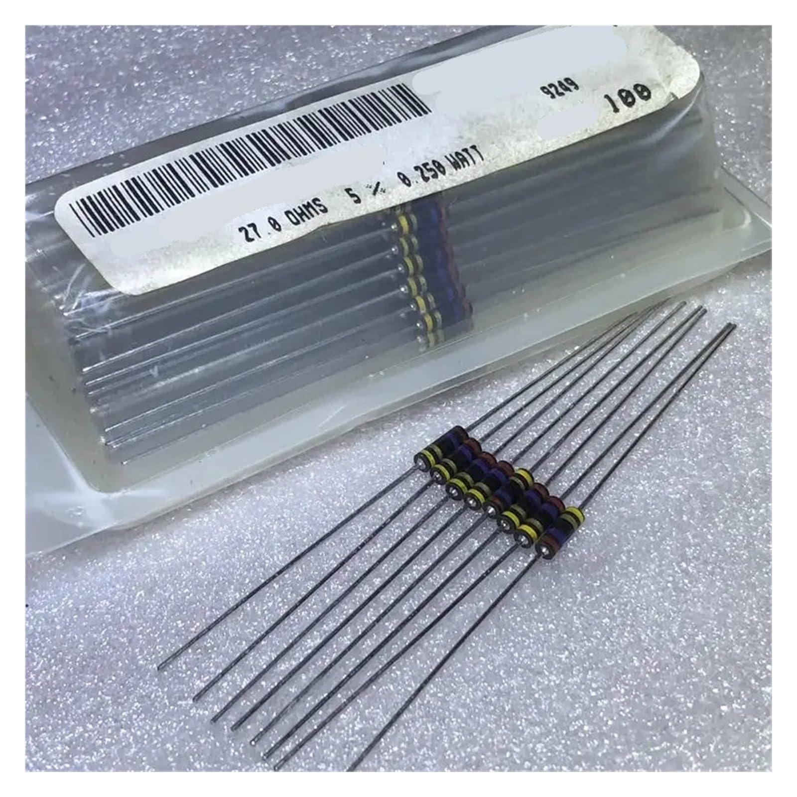 LEOTNNDQ 10PCS AB1/4W 27R audio resistors