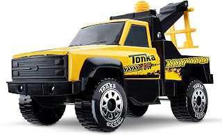 Tonka Steel Classics Tow Truck - Durable Real Steel Toy with 3-Position Locking Boom, Kids Construction Truck Ages 3+