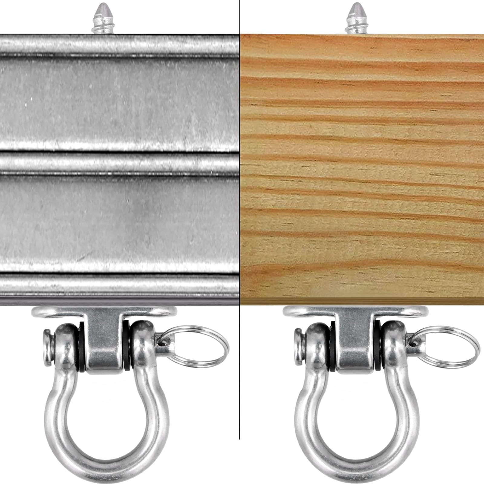 2 Crochets De Suspension En Acier Inoxydable 304 Pour Balançoire, Hamac, Sac De Boxe - Installation Facile Poutre Bois