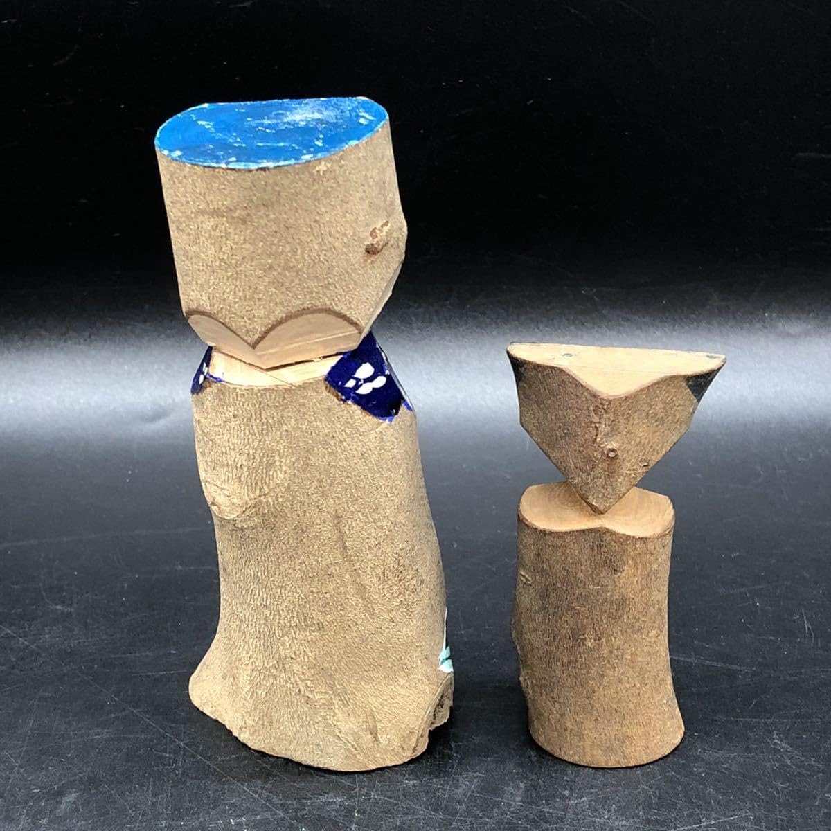 Amazon | 伊豆大島の「あんこ椿」の木端人形 こけし 2体 郷土玩具 民芸