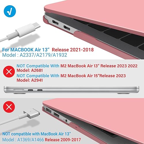 Miniatura 63 de IBENZER - Carcasa rígida para MacBook Air de 13 pulgadas versión 2020, 2019, 2018, A1932, A2179, con funda de teclado para Apple Mac Air 13 Retina