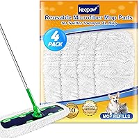 Vista 13 de KEEPOW Almohadillas reutilizables XL para trapeador compatibles con Swiffer XL Sweeper, paños XL para barrido en seco, paños XL para fregado húmedo