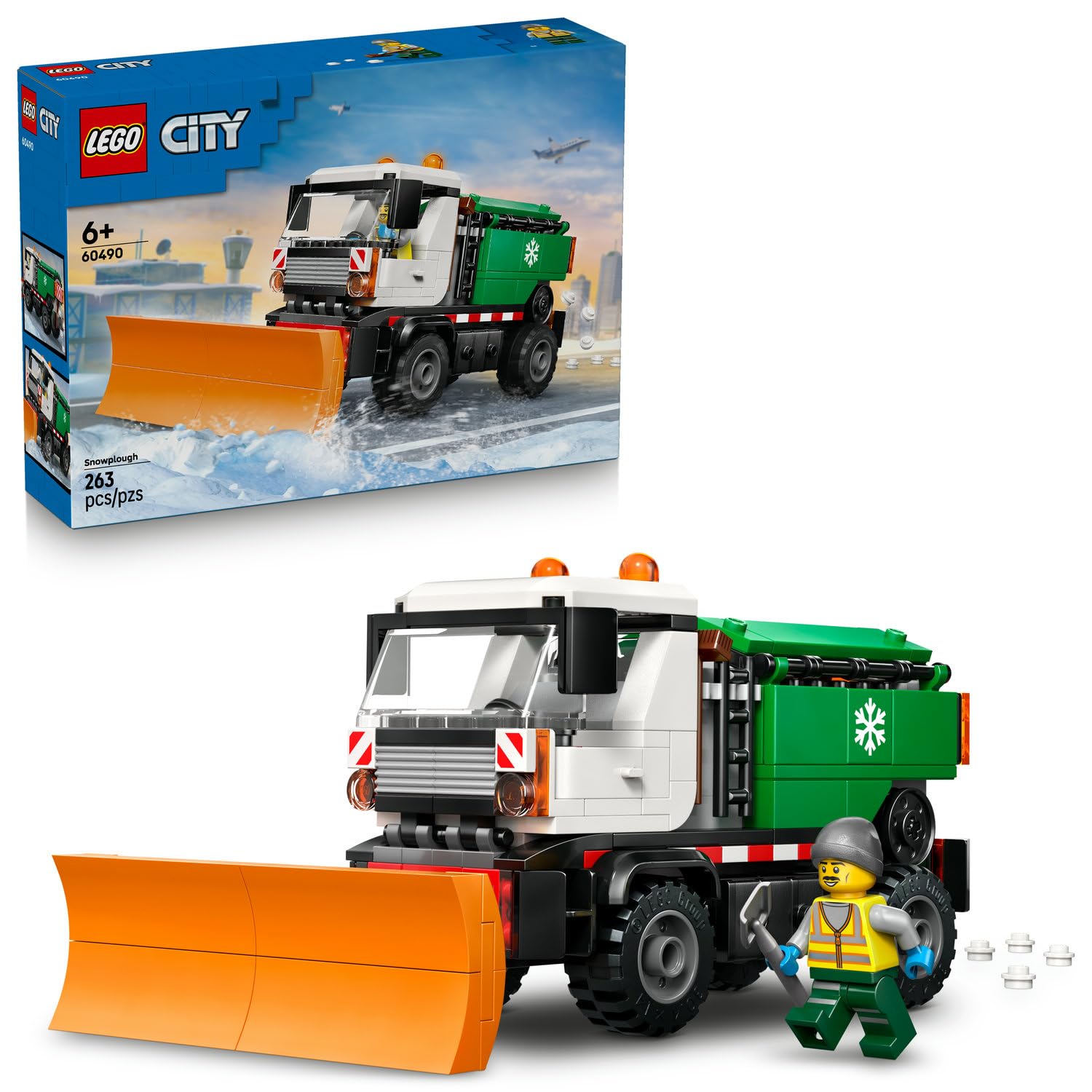 LEGO City Kar Küreme Aracı 60490 – 6 Yaş ve Üzeri Erkek ve Kız Çocuklar için Sürücü Minifigürü İçeren Yaratıcı Oyuncak Araba Yapım Seti, Çocuklar için Eğlenceli Hediye Fikri (263 Parça)