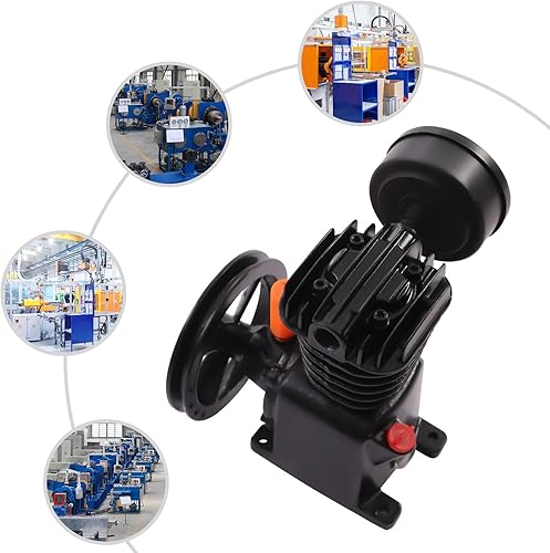 Miniatura 2 de LYNICESHOP Bomba de compresor de aire, bomba de compresor de aire negro, cilindro industrial, dispositivo de bomba de compresor de aire, cilindro de