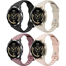 18mm Slim Silicone Watch Bands Compatible with Garmin Venu 3s 41mm/Venu 4 41mm/Venu 2s/Vivoactive 4s/Vivomove 3s/Forerunner 255s 265s, Quick Release Thin Sport Strap for Women Men 4 Pack