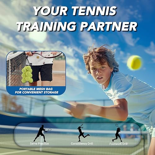 Miniatura 6 de LITIAN Pelotas de tenis a granel para practicar y jugar con perros, pelotas de tenis duraderas de fieltro y goma natural sin presión con bolsa de