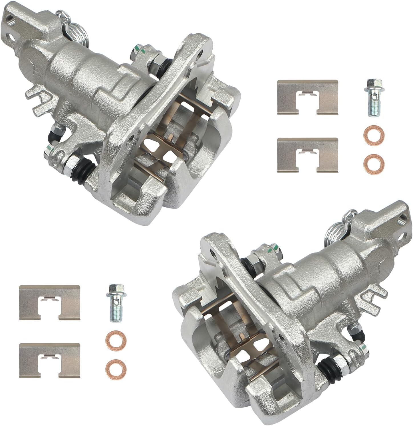 KUSATEC 19B2069 19B2068 Rear Disc Brake Caliper with Bracket Fit for Acura TSX 2004-2008, Honda Accord 1998-2007; Both Driver Passenger Side